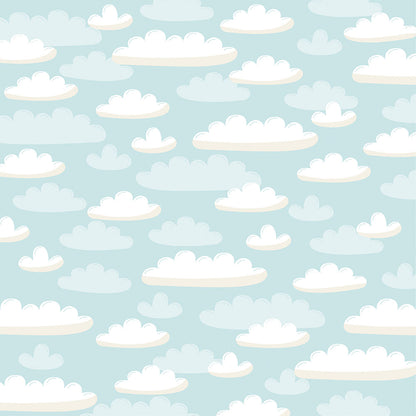 Echo Park Into The Wild PERFECT DAY CLOUDS 12&quot;X12&quot; Scrapbook Paper