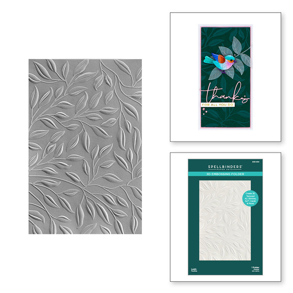 Spellbinders LEAFY 3D Embossing Folder