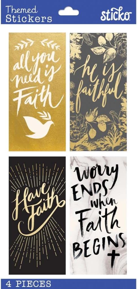 Sticko FAITH INSPIRATION Themed Stickers 4pc