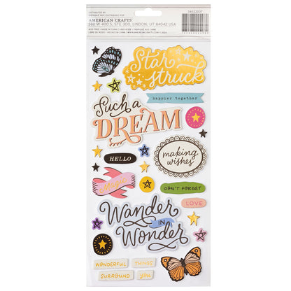 Thickers Crate Paper Moonlit Magic STAR STRUCK Foam Phrase Stickers