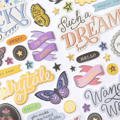 Thickers Crate Paper Moonlit Magic STAR STRUCK Foam Phrase Stickers