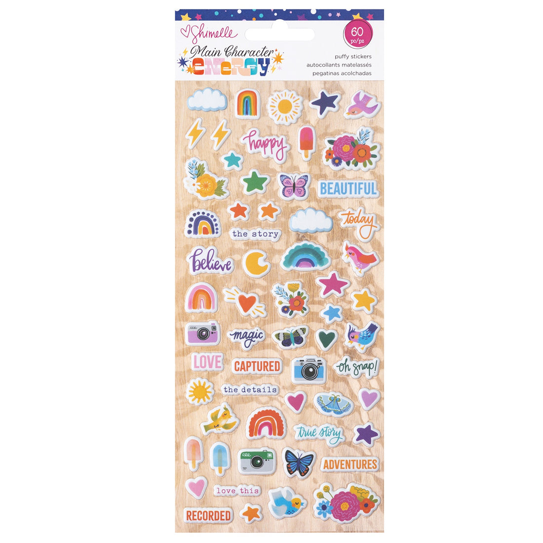 Shimelle Main Character Energy MINI PUFFY STICKERS 60pc