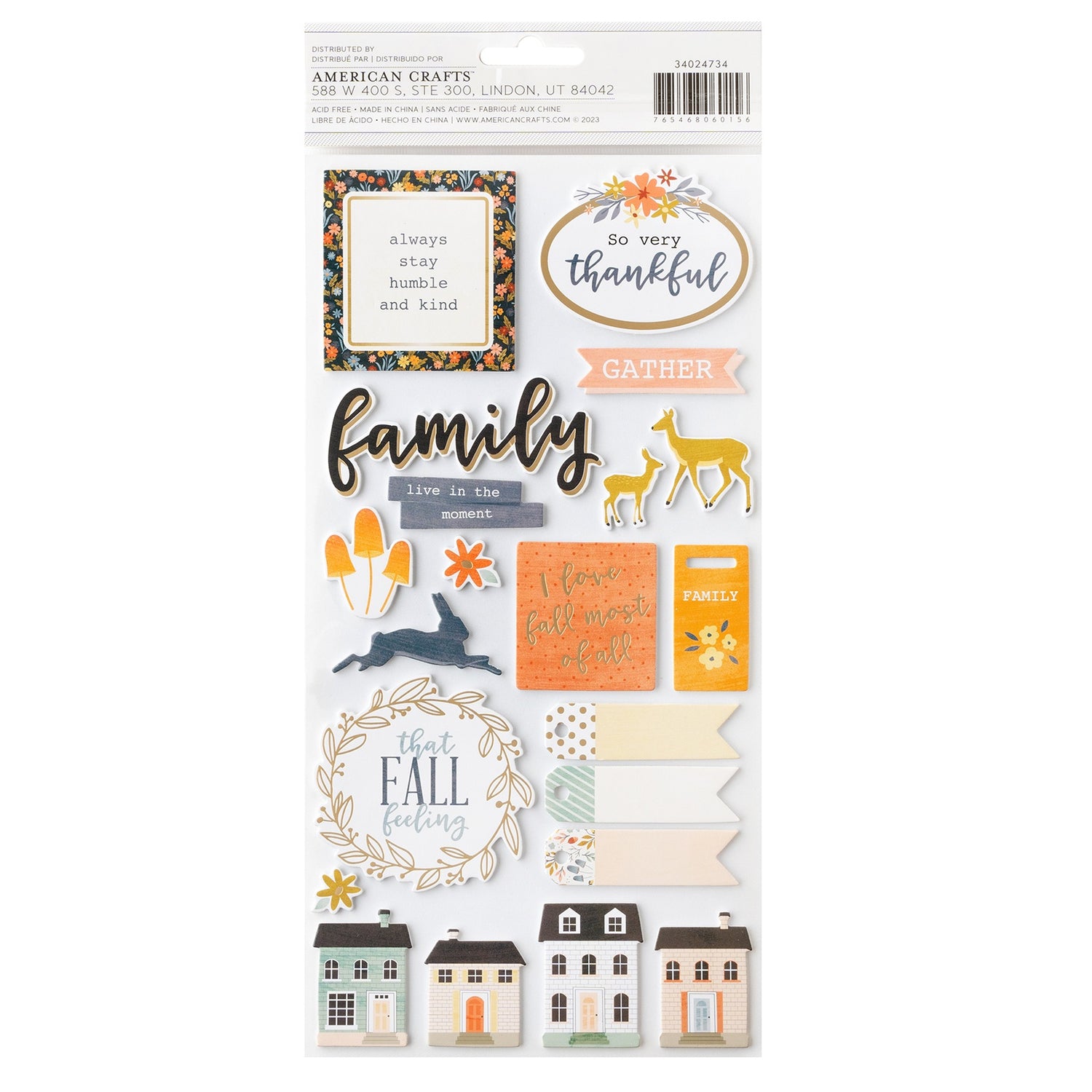 AC Thickers Farmstead Harvest FALLISH Puffy Stickers