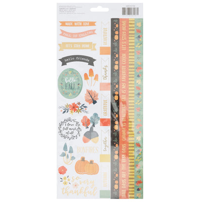 American Crafts FARMSTEAD HARVEST Fall Stickers 77pc