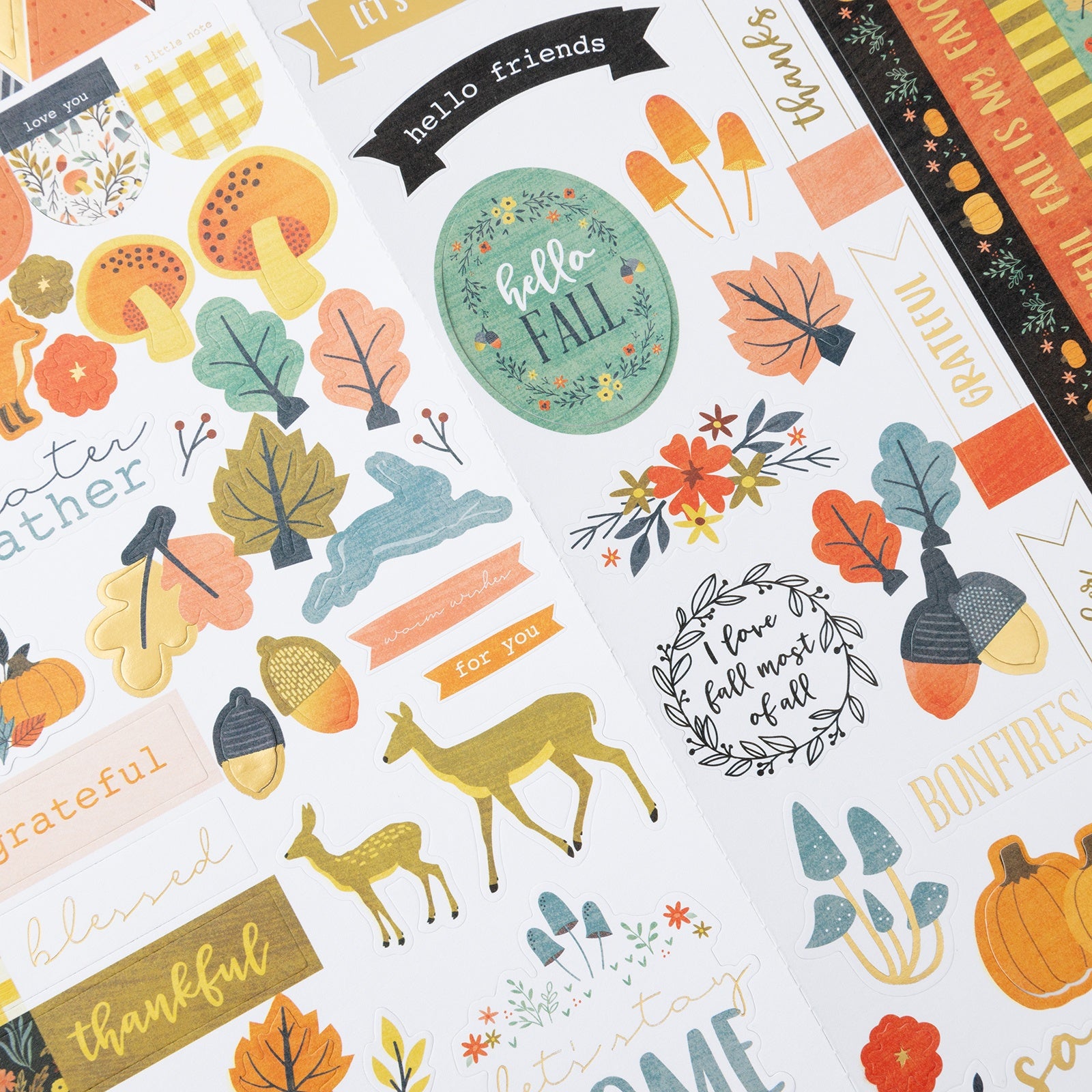 American Crafts FARMSTEAD HARVEST Fall Stickers 77pc