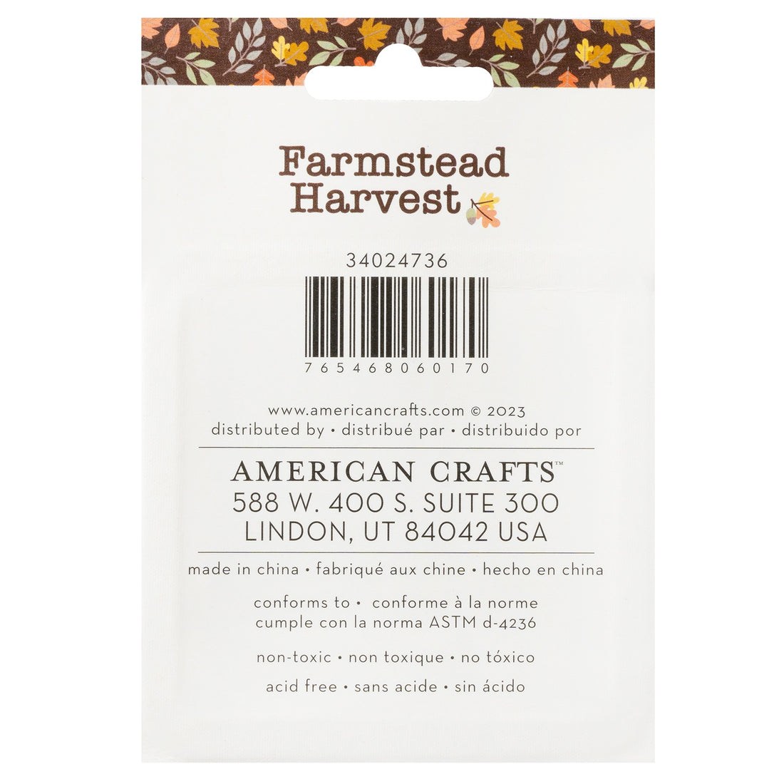 AC American Crafts FARMSTEAD HARVEST Ink Pads 4pc