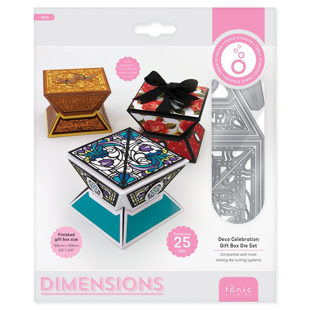 Tonic Studios DECO CELEBRATION GIFT BOX Die Set 25pc