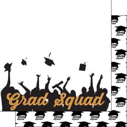 Scrapbook Customs GRAD SQUAD 12”X12”Scrapbook Paper