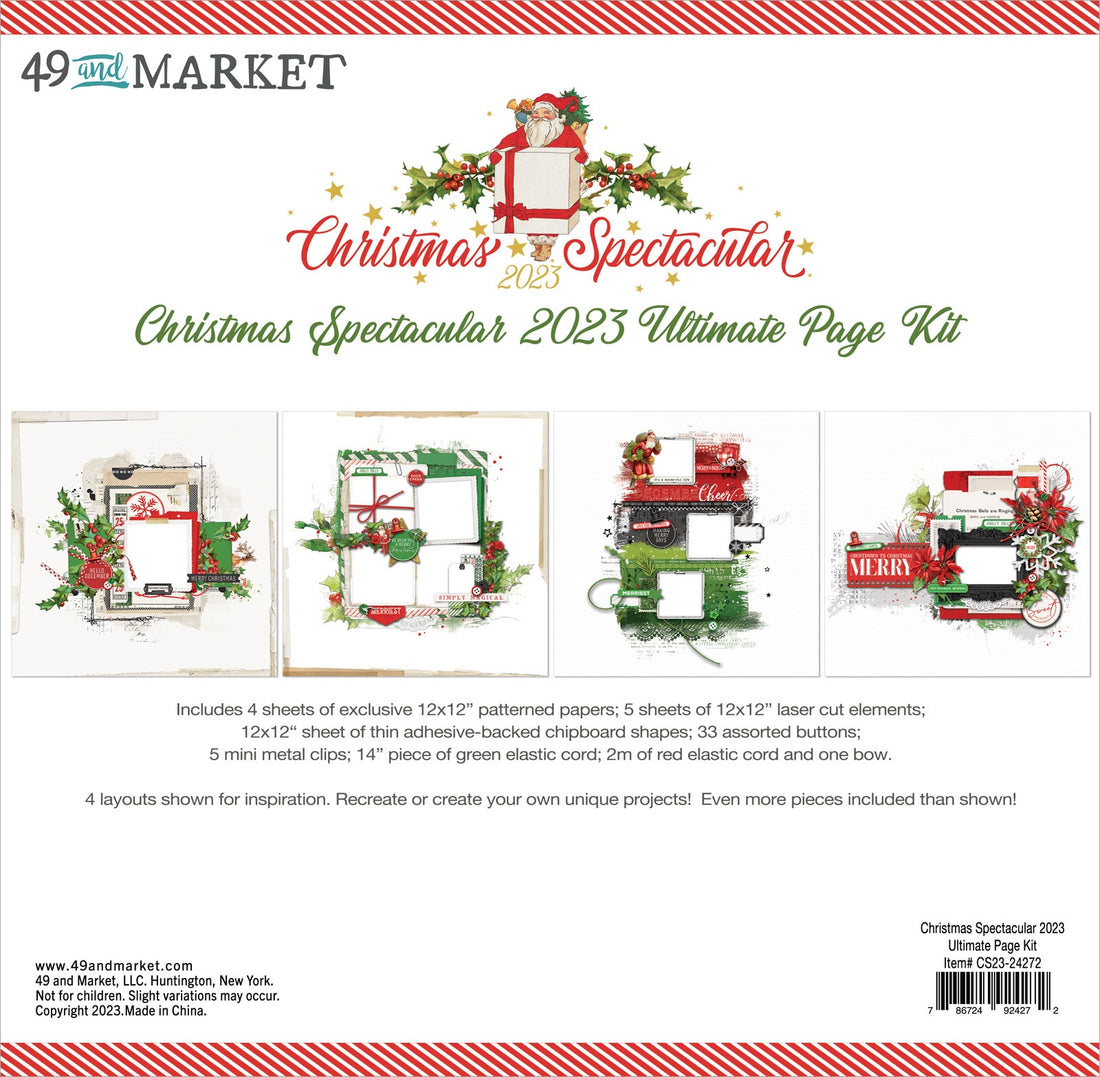 49 and Market Christmas Spectacular 2023 ULTIMATE PAGE KIT Scrapbook Layout