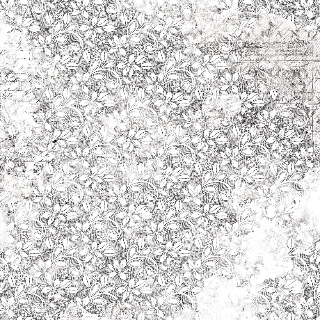 49 and Market Vintage Artistry SUNBURST HIDDEN TREASURE 12"X12" Scrapbook Paper