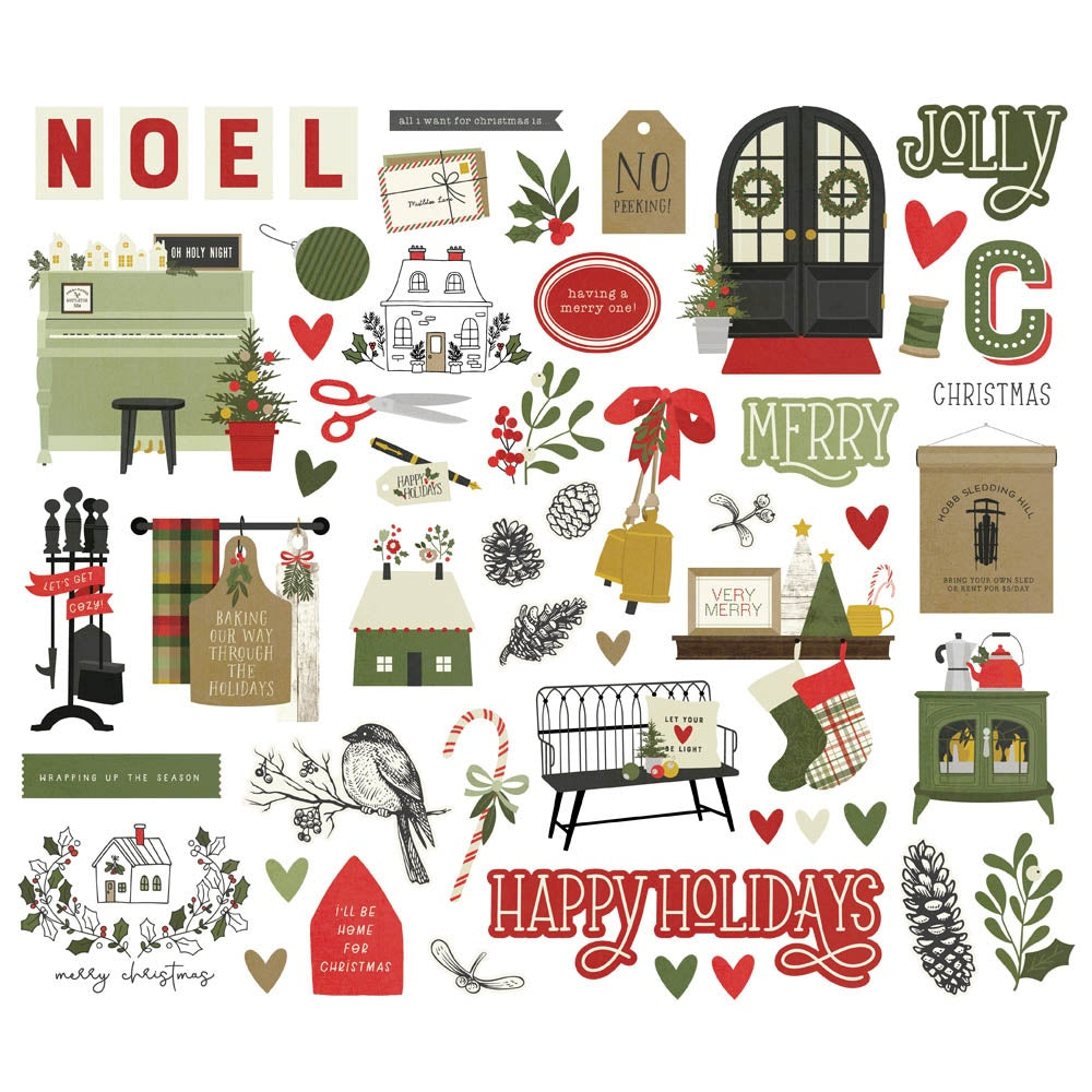 Simple Stories THE HOLIDAY LIFE Bits &amp; Pieces 54pc