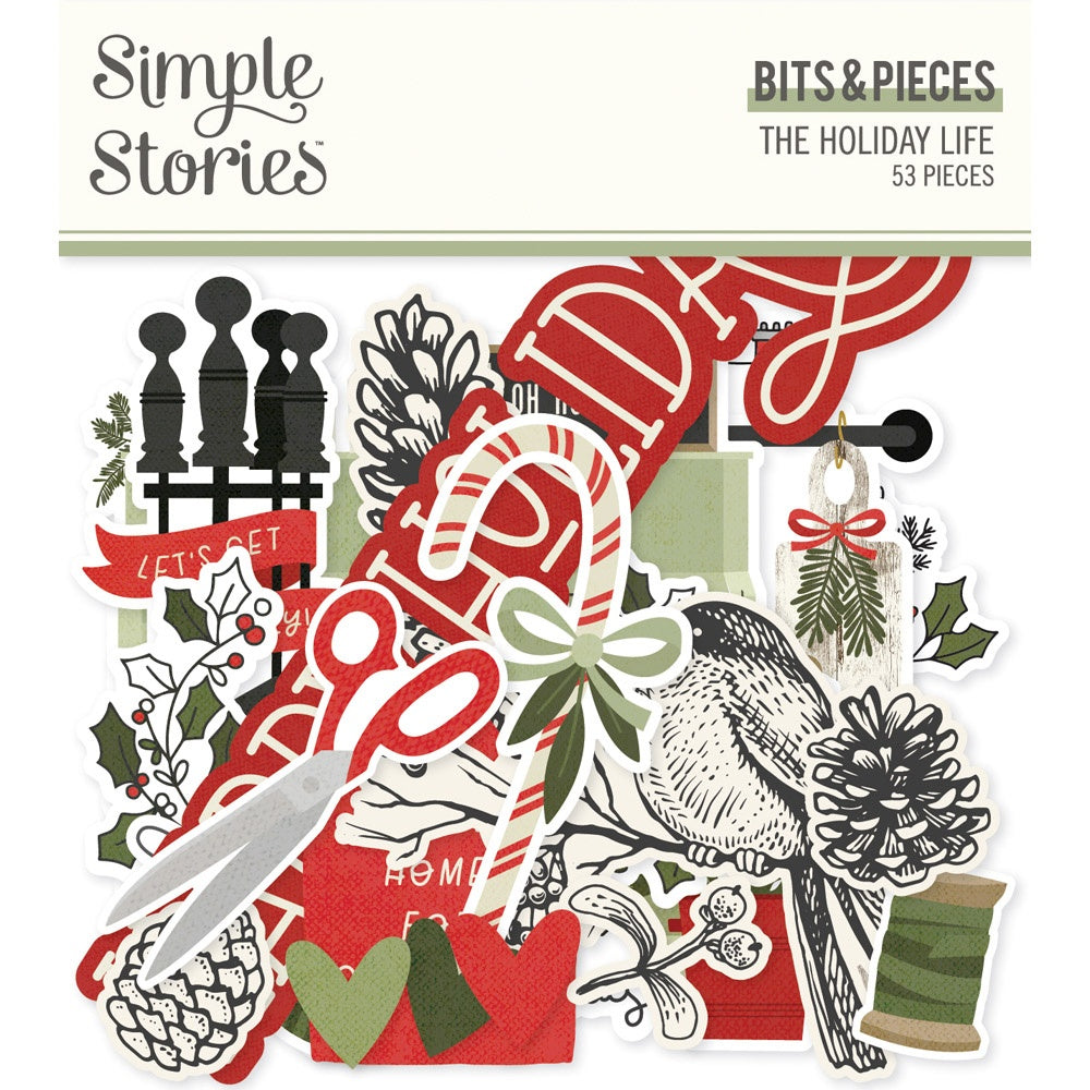 Simple Stories THE HOLIDAY LIFE Bits &amp; Pieces 54pc