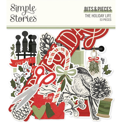 Simple Stories THE HOLIDAY LIFE Bits &amp; Pieces 54pc