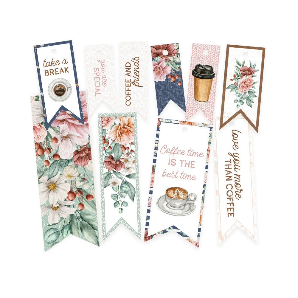 P13 Coffee Break DECORATIVE TAGS 10pc