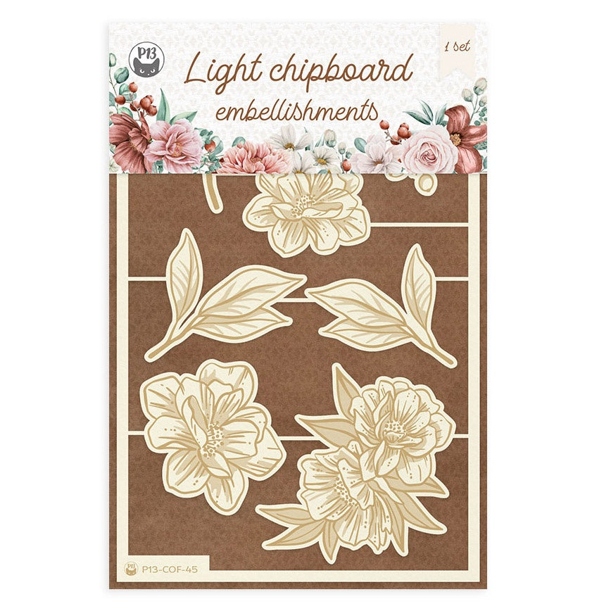 P13 Coffee Break LIGHT CHIPBOARD EMBELLISHMENTS 02 Set