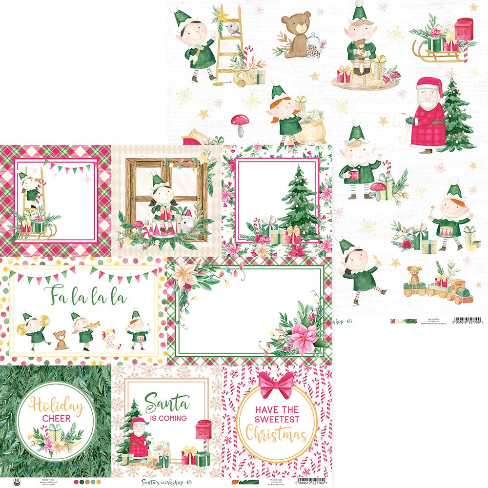 P13 SANTAS WORKSHOP 05 12&quot;X12&quot; Scrapbook Paper 1 Sheet