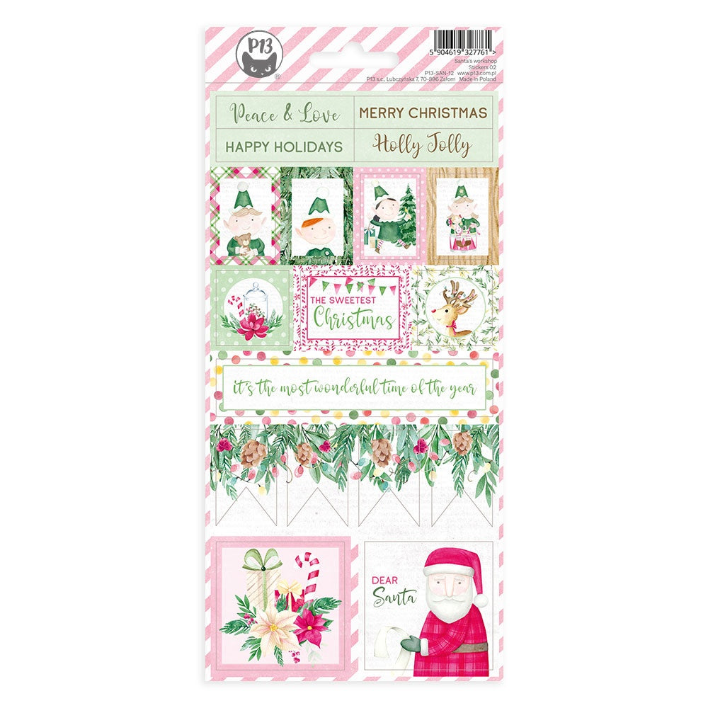 P13 SANTA’S WORKSHOP Stickers Christmas