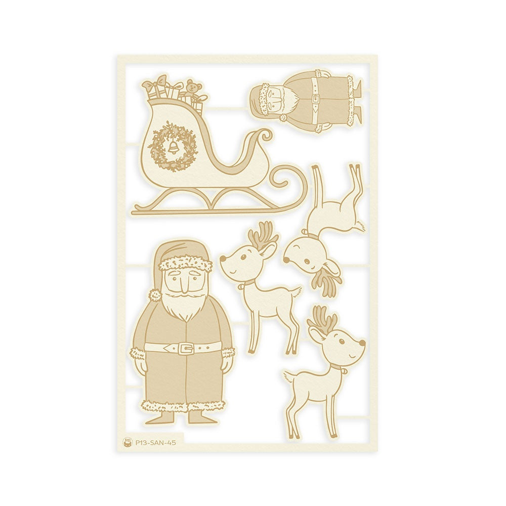 P13 SANTA’S WORKSHOP Light Chipboard Icons Christmas