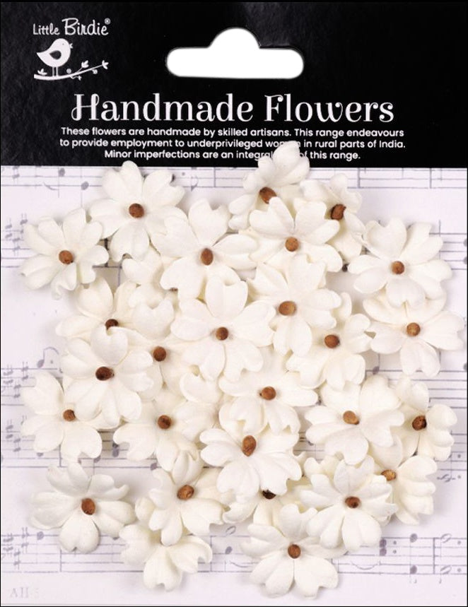 Little Birdie Handmade Flowers CARIN IVORY PEARL 30pc