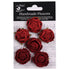 Little Birdie Handmade Flowers ENGLISH ROSES CARDINAL RED 6pc