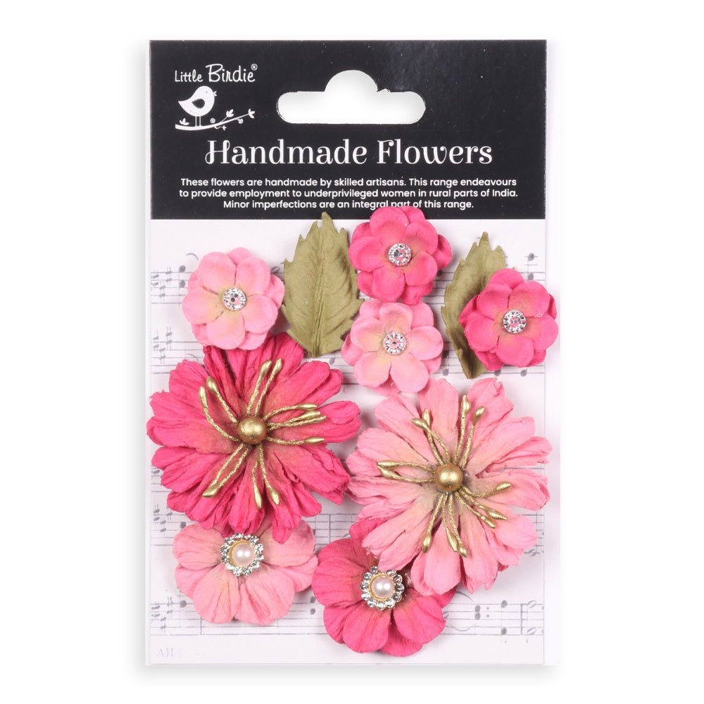 Little Birdie Handmade Flowers LIORA PRECIOUS PINK 10pc