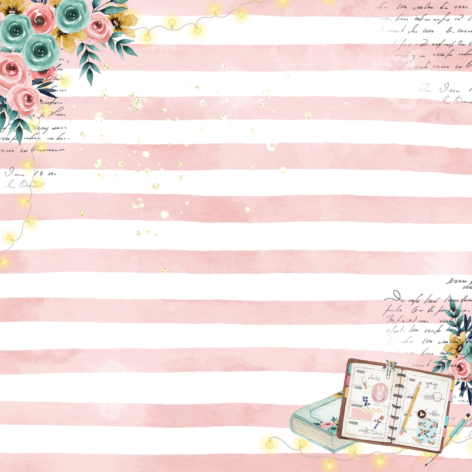 Memory Place DREAM PLAN DO 12X12 Scrapbook Paper