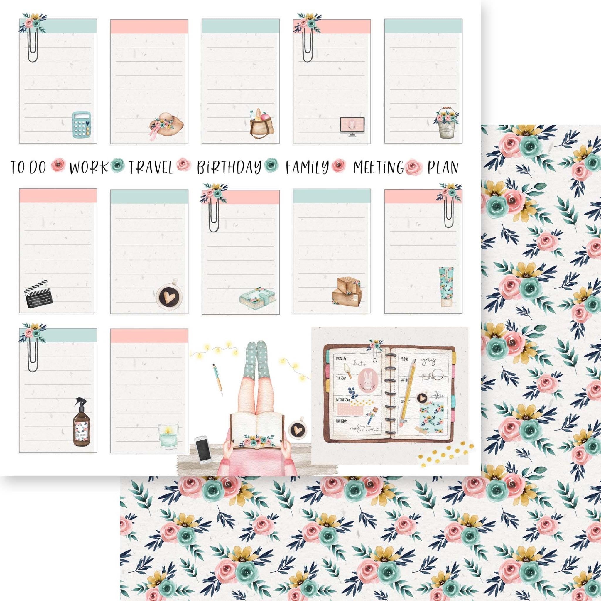 Memory Place DREAM PLAN DO 12X12 Scrapbook Paper