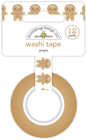 Doodlebug Gingerbread Kisses GINGIES Washi Tape 15mm 12yards