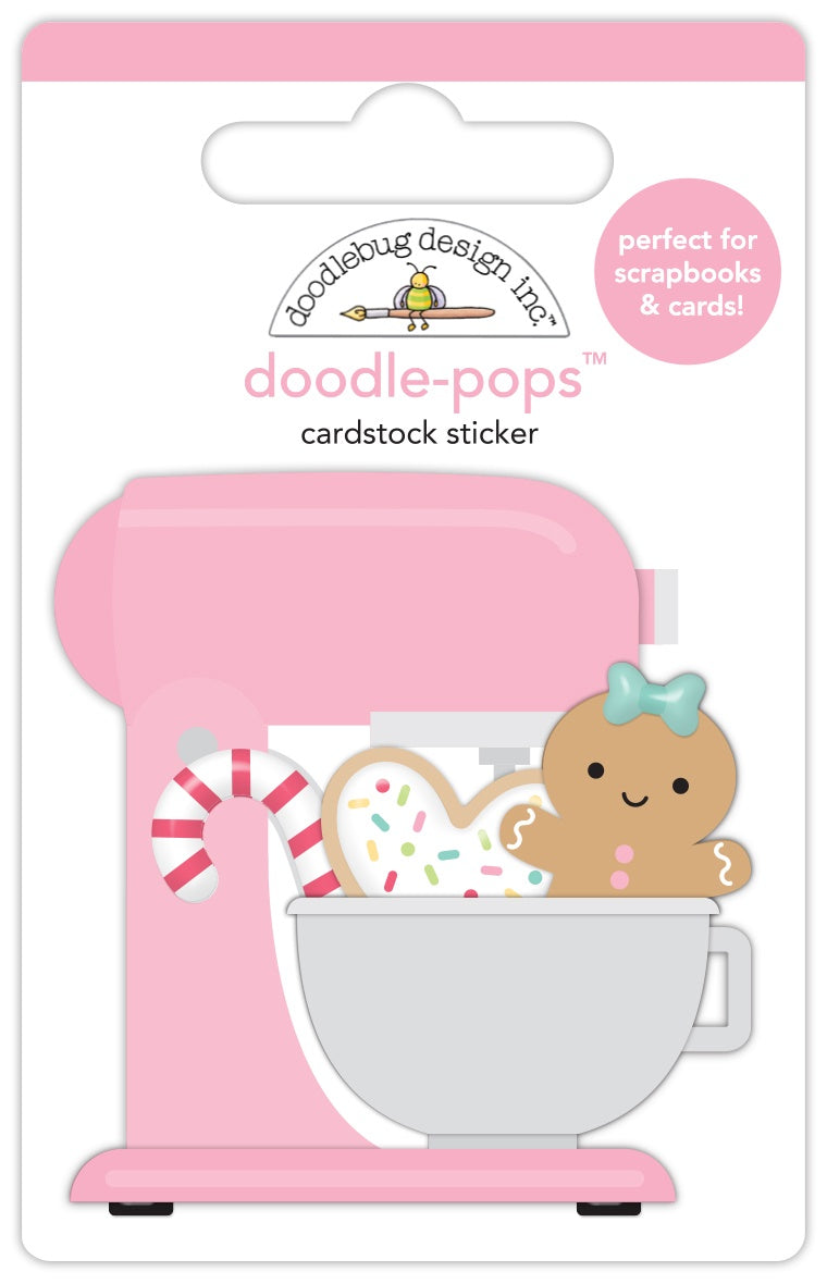 Doodlebug Gingerbread Kisses Doodle-Pops BAKING SPIRITS BRIGHT STICKERS