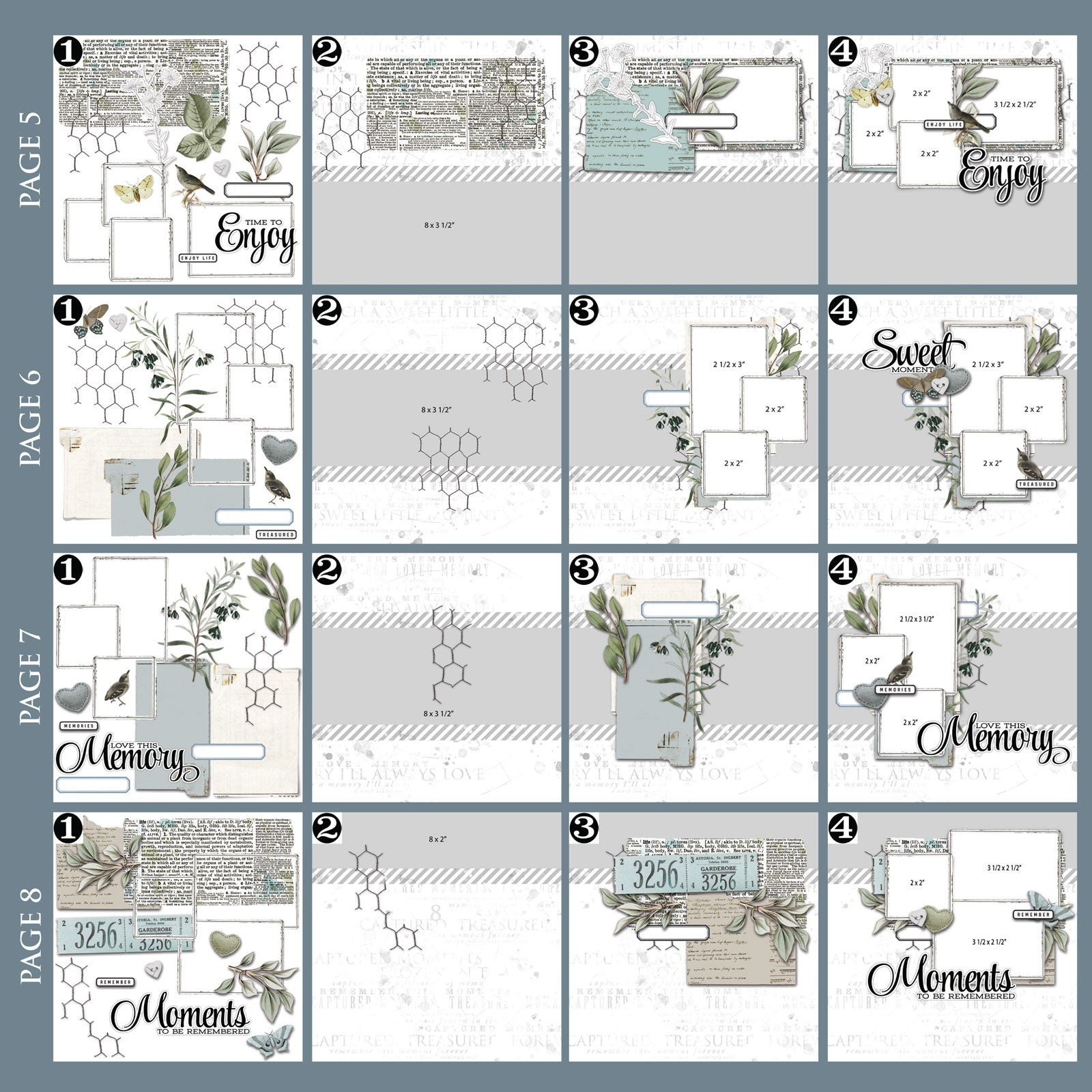 49 and Market Moonlit Garden BIG PICTURE ALBUM KIT