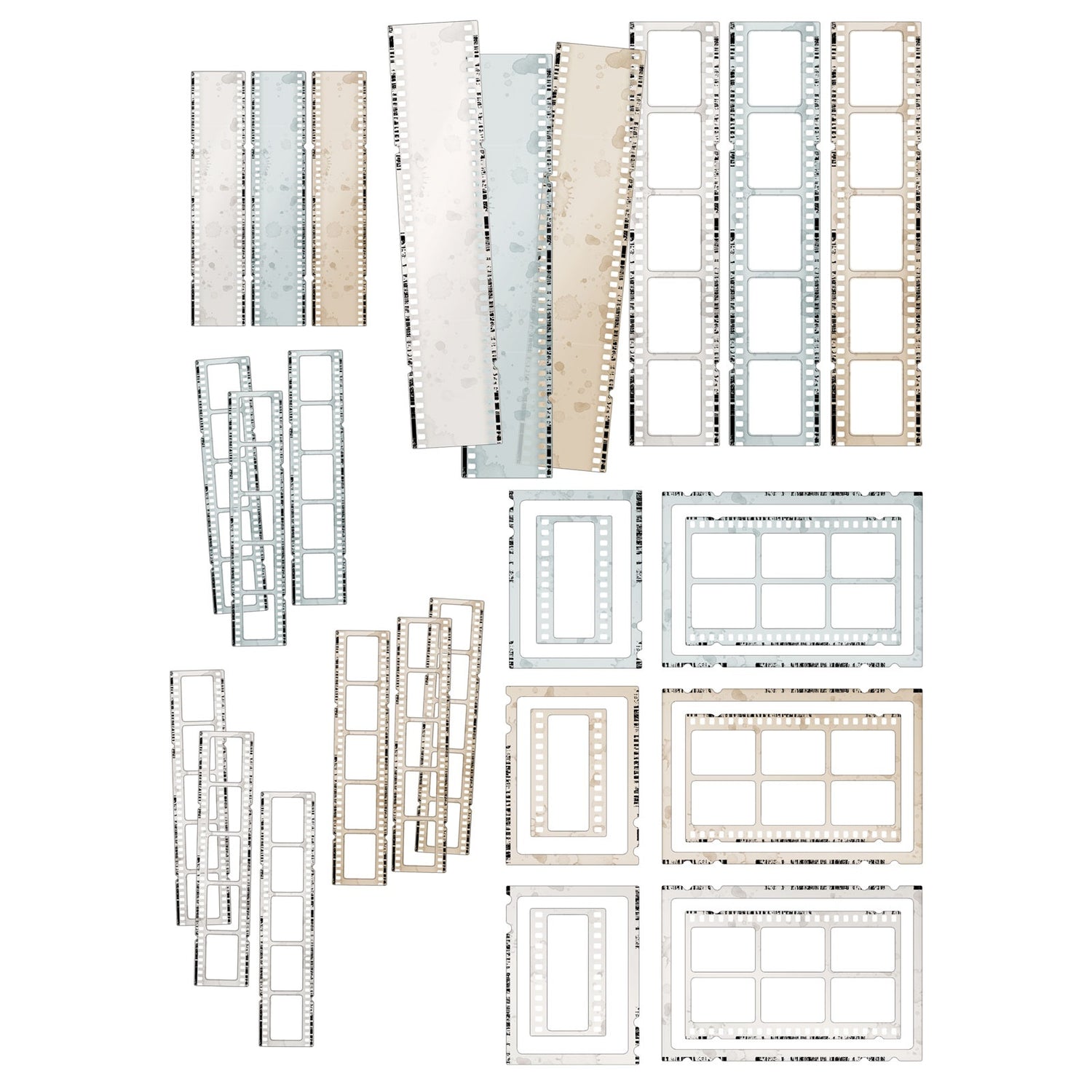 49 and Market Vintage Artistry Moonlit Garden FILMSTRIP FRAMES 30pc