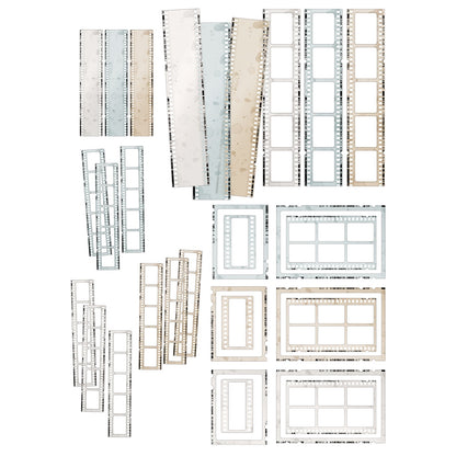 49 and Market Vintage Artistry Moonlit Garden FILMSTRIP FRAMES 30pc