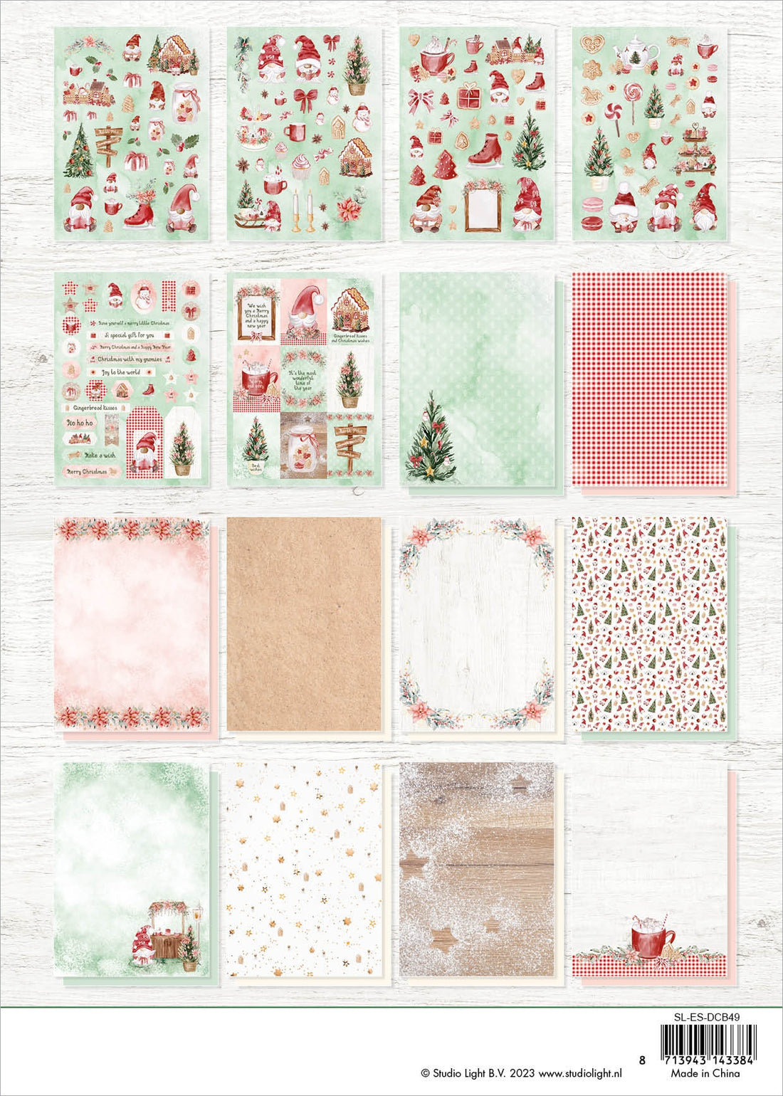 Studio Light Essentials GINGERBREAD CHRISTMAS A4 DIY Block