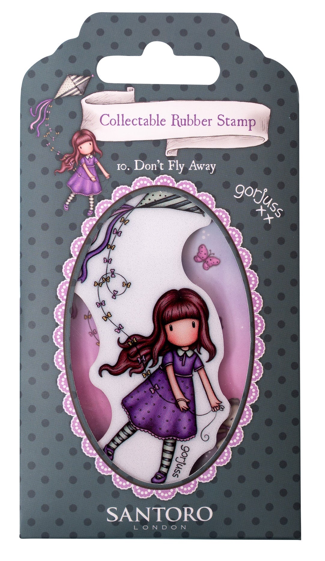 Santoro Gorjuss 10. DON’T FLY AWAY Rubber Stamp 1pc