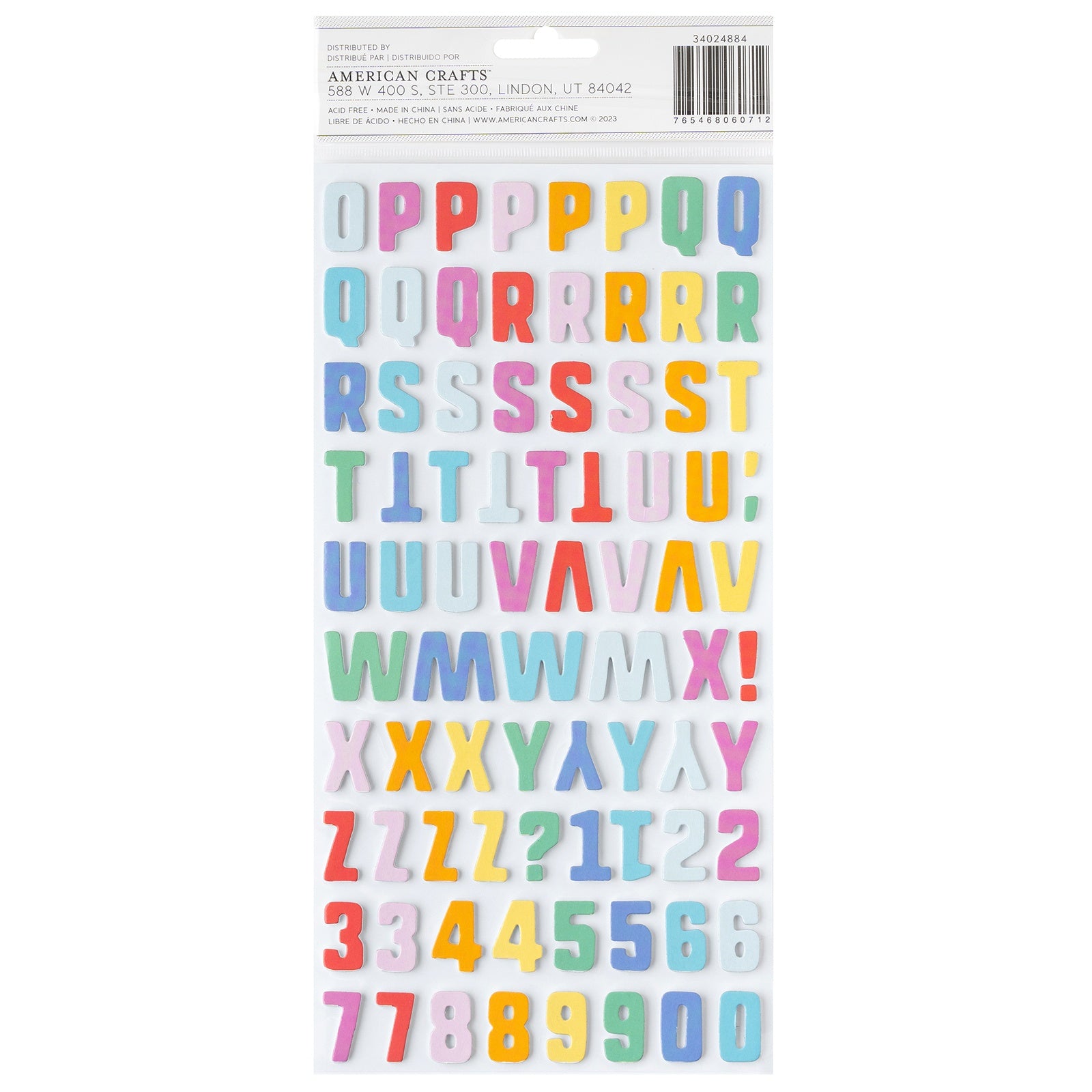 American Crafts Thickers ALL THE CAKE Puffy Phrase and Accent Stickers