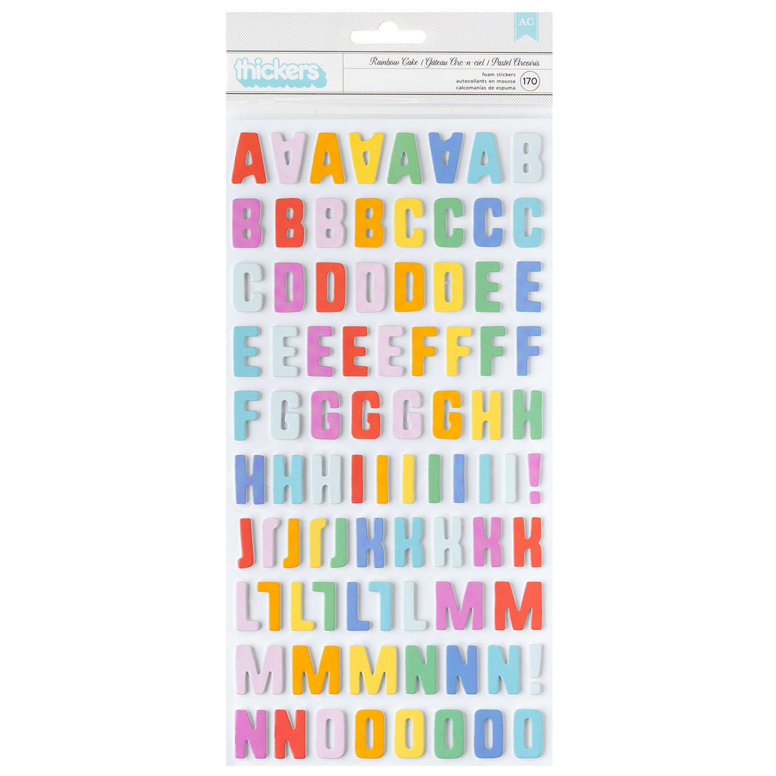 American Crafts Thickers ALL THE CAKE Puffy Phrase and Accent Stickers