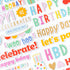 Pebbles Birthday Thickers ALL THE CAKE Puffy Phrase and Accent Stickers