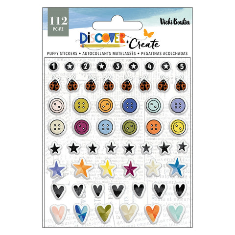 Vicki Boutin DISCOVER + CREATE Puffy Stickers 112pc
