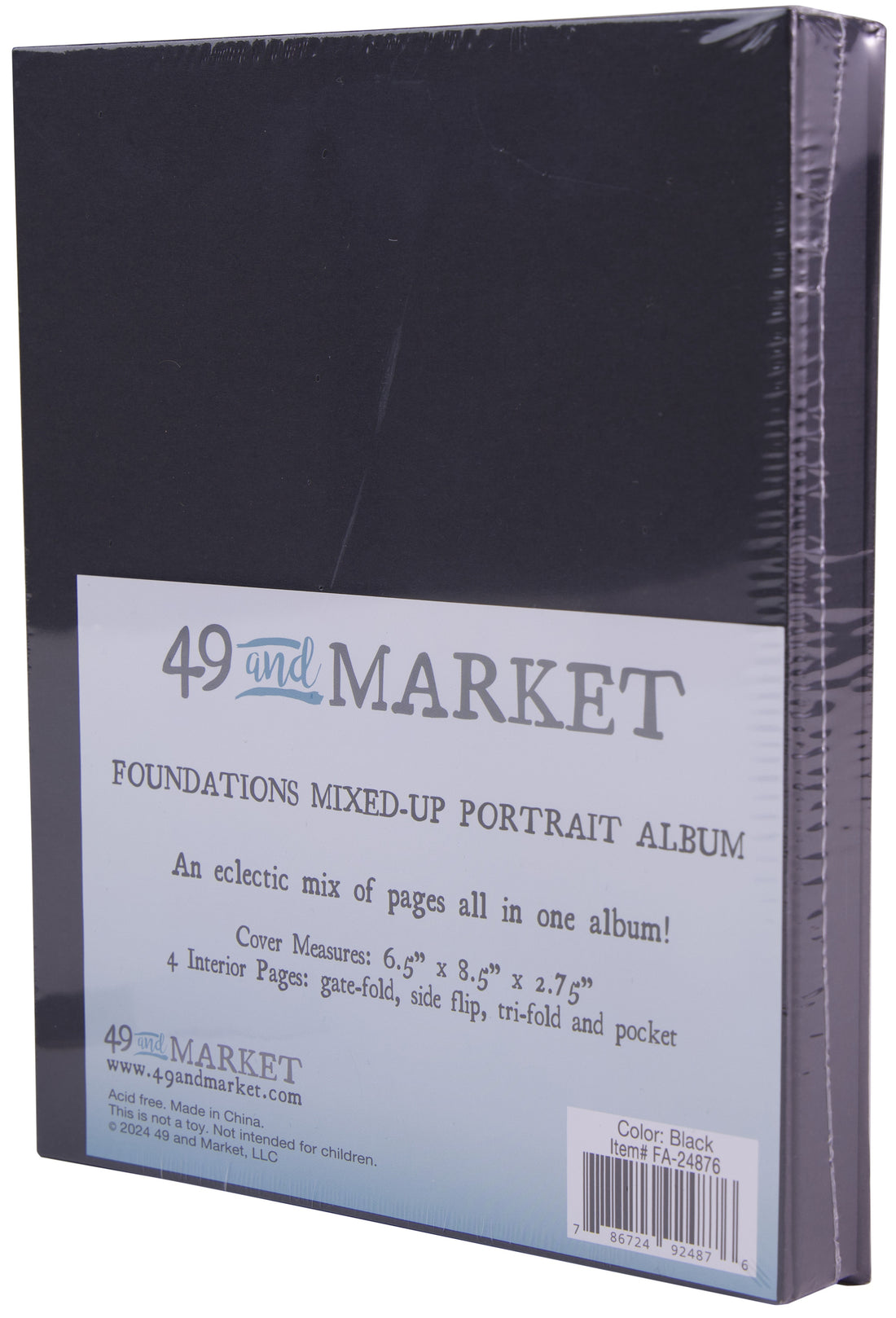 49 and Market Foundations MIXED PORTRAIT ALBUM SERIES BLACK Scrapbooksrus