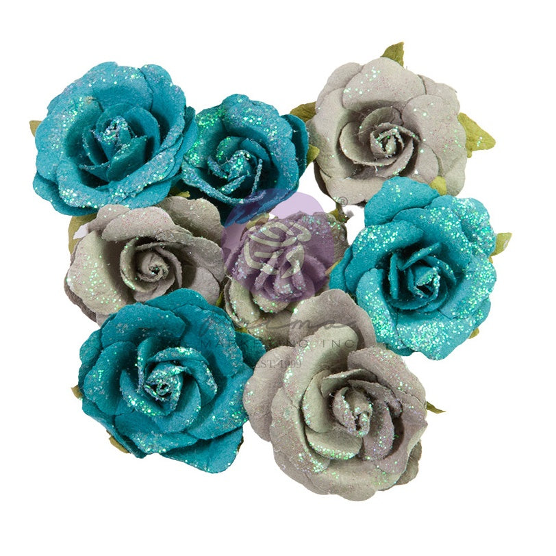 Prima Lost In Wonderland BLUE FUSION 8pc Flowers