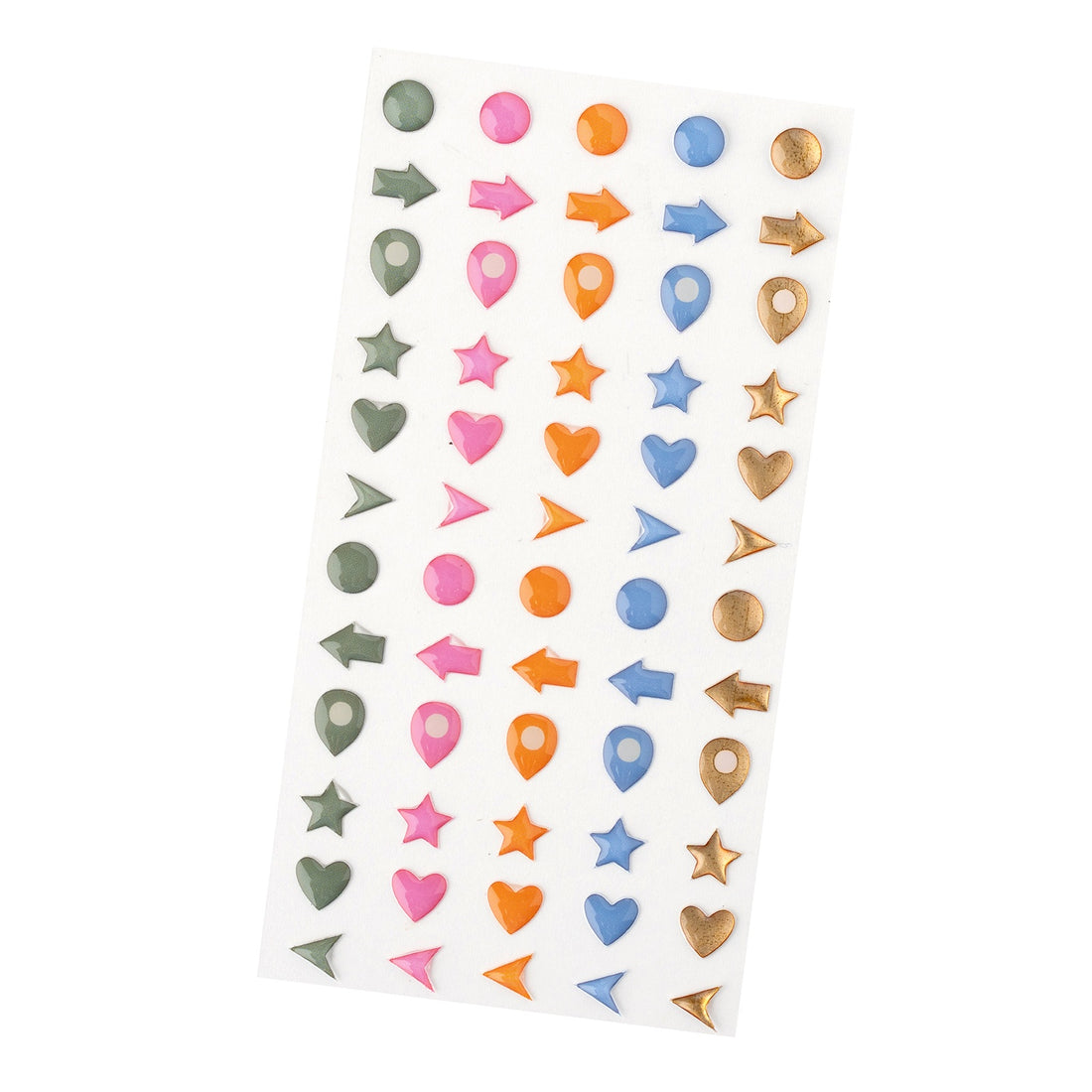 American Crafts Coast To Coast ENAMEL STICKERS 60pc