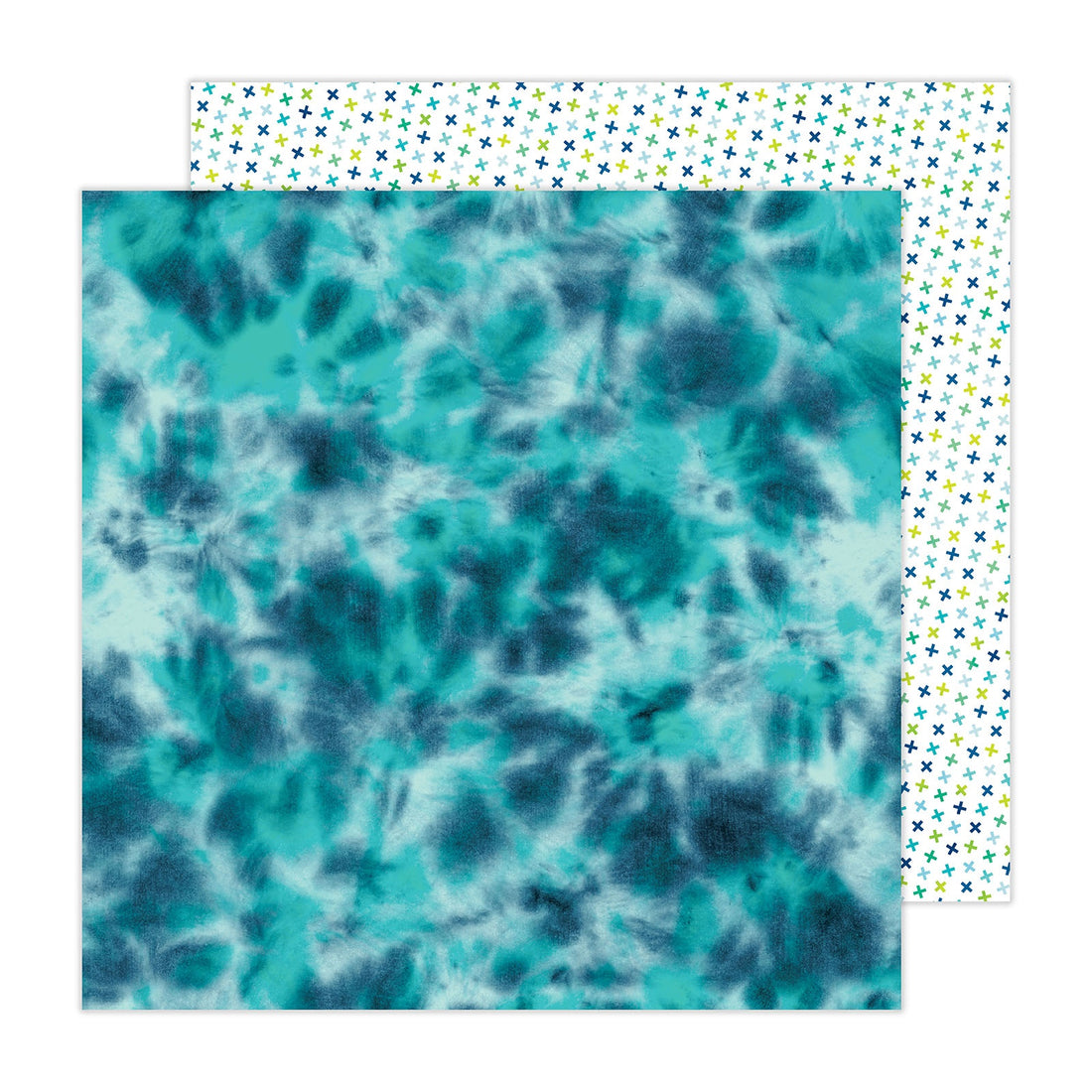 Pebbles Cool Boy TIE DYE 12"X12" Scrapbook Paper