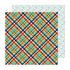 Pebbles Cool Boy PLAID 12"X12" Scrapbook Paper