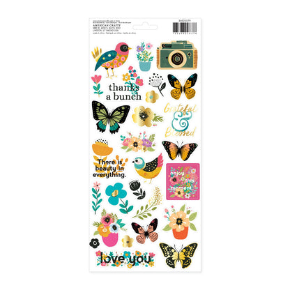 AC American Crafts APRIL &amp; IVY Stickers 51pc