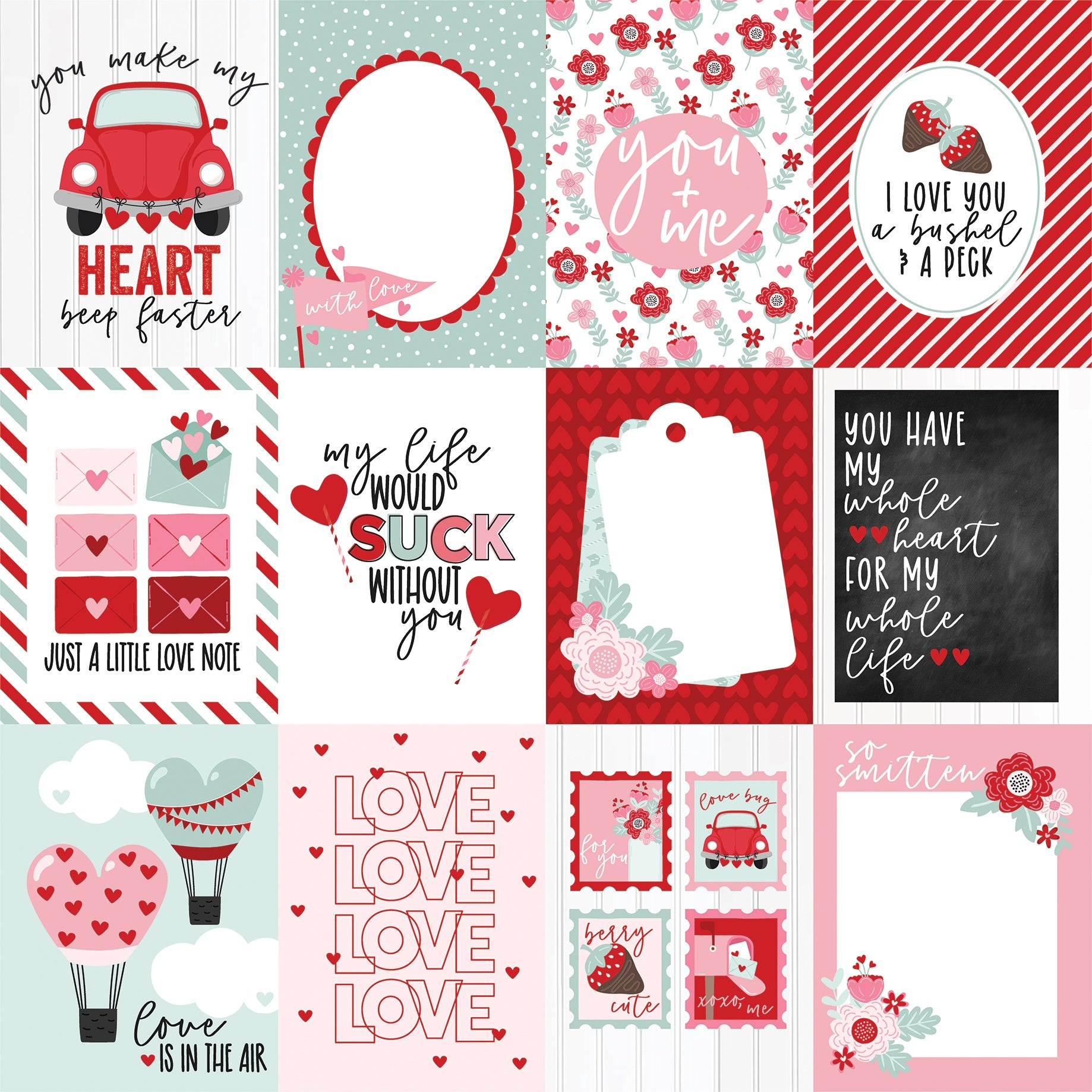 Echo Park LOVE NOTES 12X12 Scrapbook Paper