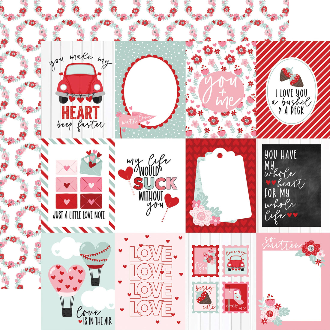 Echo Park LOVE NOTES 12X12 Scrapbook Paper