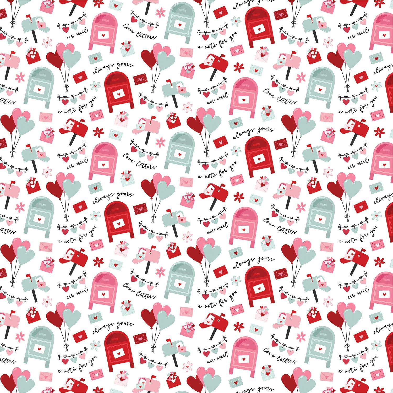 Echo Park LOVE NOTES 12X12 Scrapbook Paper