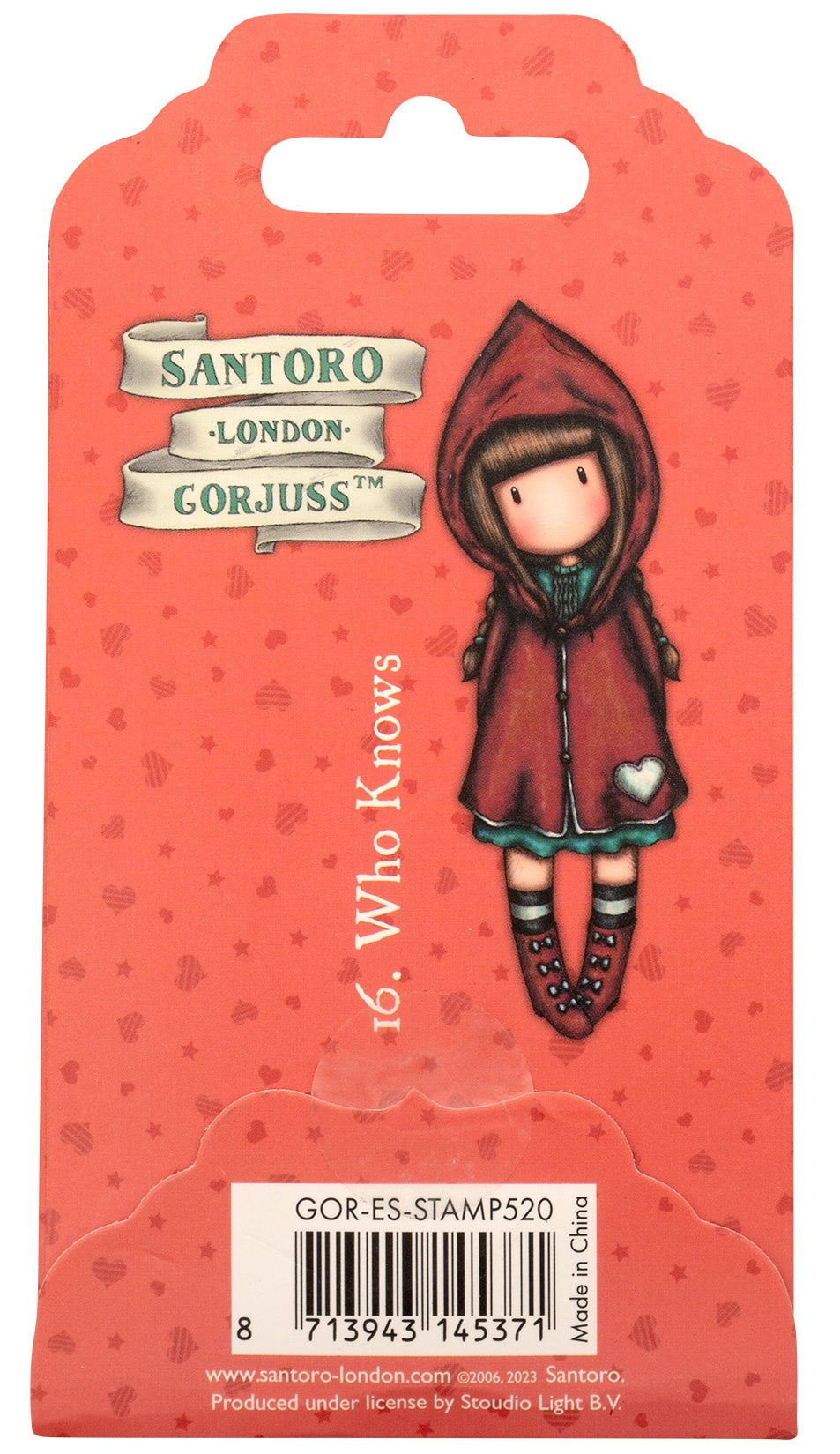 Santoro Gorjuss 16. WHO KNOWS Rubber Stamp 1pc