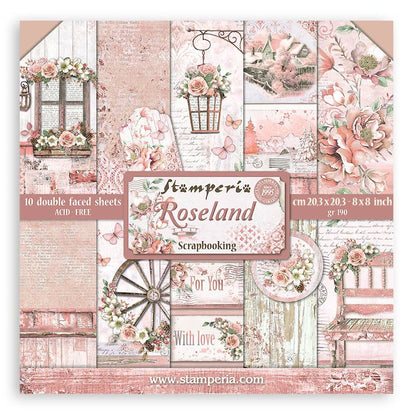 Stamperia ROSELAND 8&quot;X8&quot; Scrapbook Paper Pad