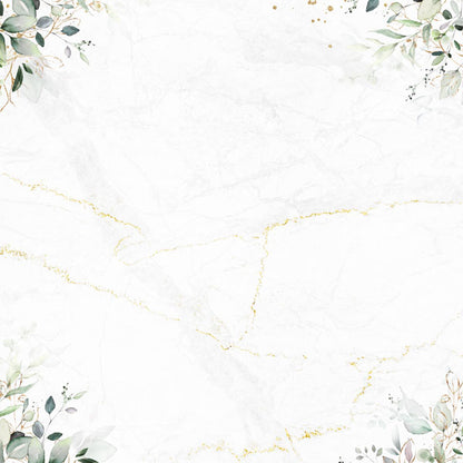 Scrapbook Customs EUCALYPTUS &amp; GOLD 12”X12” Paper Pack
